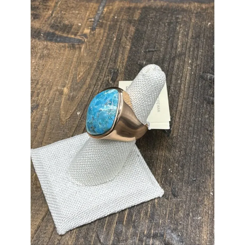 Barse Lure Ring- Turquoise - Copper- 6.75-NWT